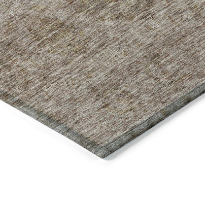 LOOMLAN Rugs Glenra Brown Washable Indoor-Outdoor Rug