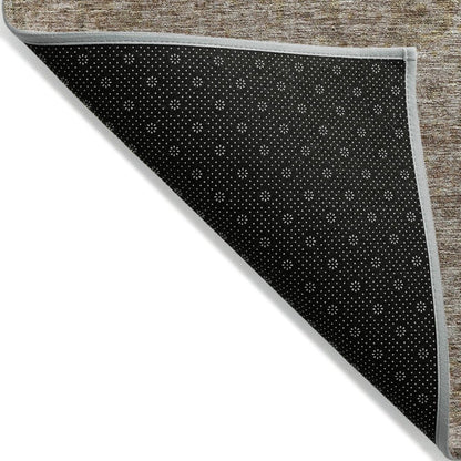 LOOMLAN Rugs Glenra Brown Washable Indoor-Outdoor Rug