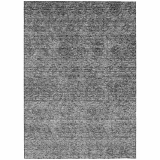 LOOMLAN Rugs Glenra Gray Washable Indoor-Outdoor Rug