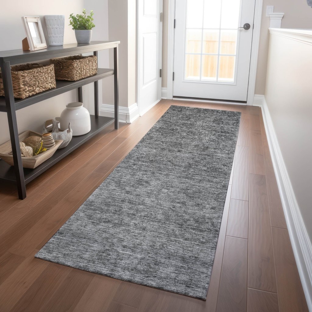 Glenra Gray Washable Indoor - Outdoor Rug - LOOMLAN - LOOMLAN Rugs - Outdoor Rugs