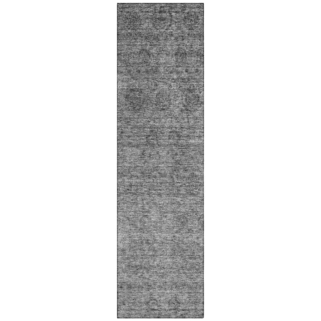 Glenra Gray Washable Indoor - Outdoor Rug - LOOMLAN - LOOMLAN Rugs - Outdoor Rugs