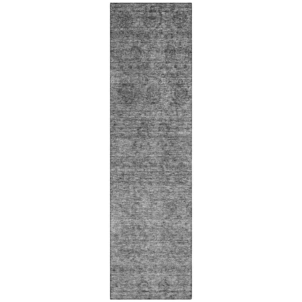 Glenra Gray Washable Indoor-Outdoor Rug