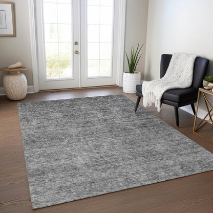 Glenra Gray Washable Indoor - Outdoor Rug - LOOMLAN - LOOMLAN Rugs - Outdoor Rugs