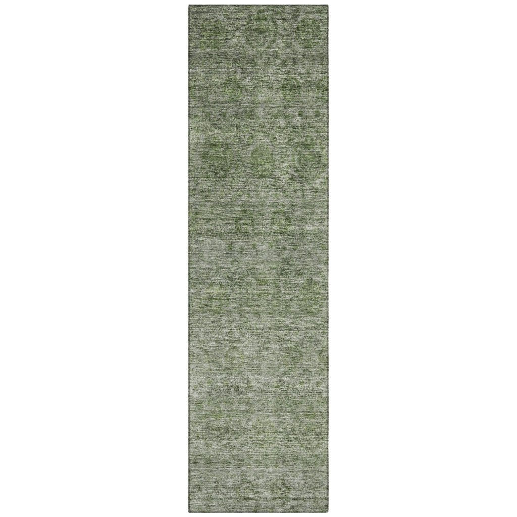 LOOMLAN Rugs Glenra Green Washable Indoor-Outdoor Rug