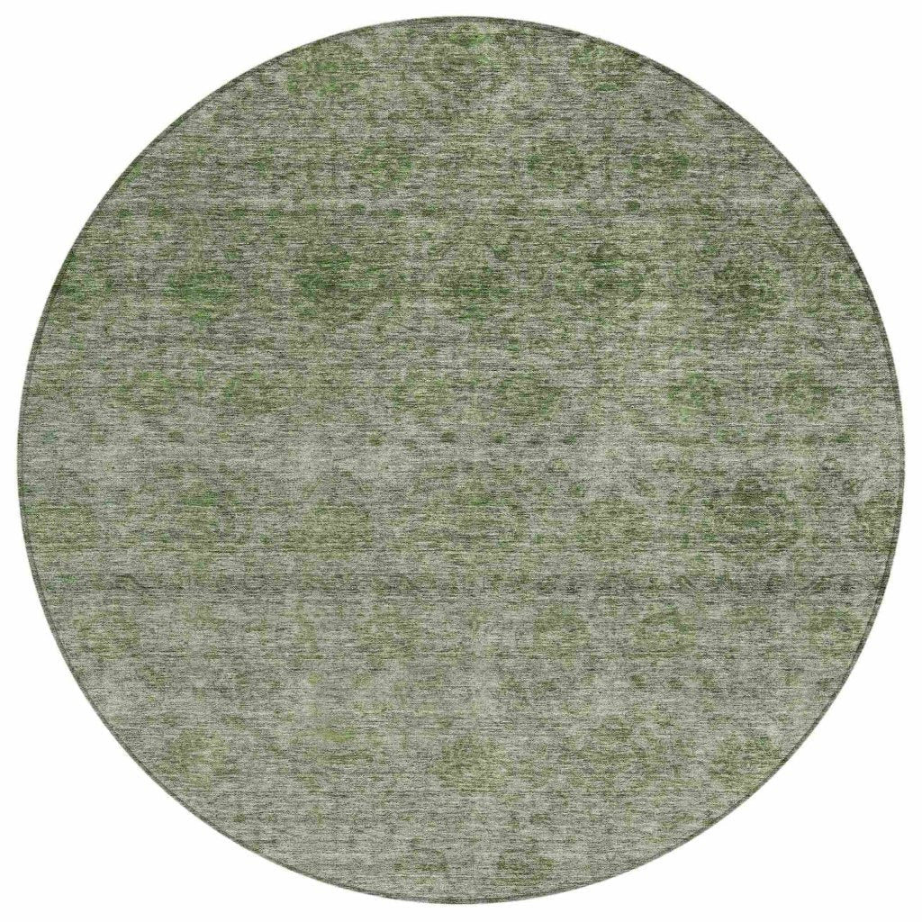 LOOMLAN Rugs Glenra Green Washable Indoor-Outdoor Rug