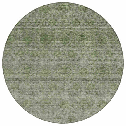 LOOMLAN Rugs Glenra Green Washable Indoor-Outdoor Rug