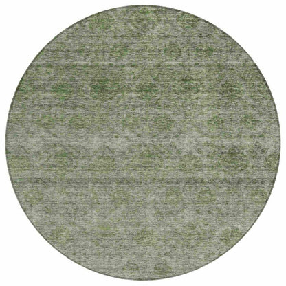 LOOMLAN Rugs Glenra Green Washable Indoor-Outdoor Rug
