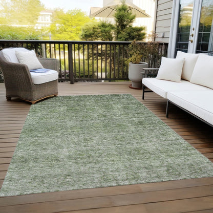 LOOMLAN Rugs Glenra Green Washable Indoor-Outdoor Rug