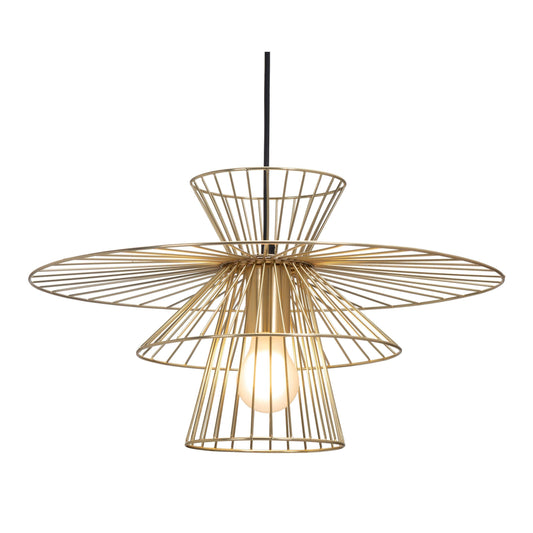 Golden Lighting Pendant Azzi Ceiling Lamp Gold - Sideboards and Things Brand_Zuo Modern, Color_Gold, Depth_10-20, Features_Adjustable Height, Finish_Polished, Finish_Powder Coated, Height_10-20, Materials_Metal, Metal Type_Steel, Product Type_Pendant, Width_10-20