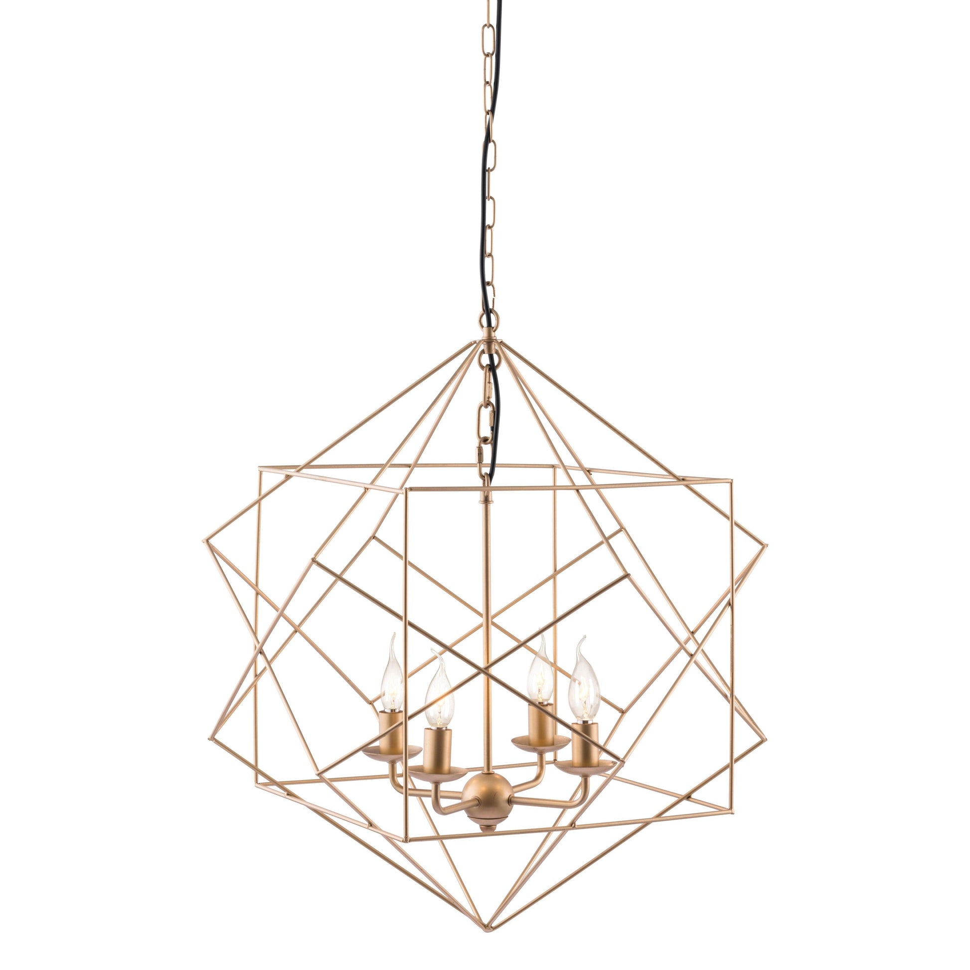 Golden Lighting Pendant Penta Ceiling Lamp Gold - Sideboards and Things Brand_Zuo Modern, Color_Gold, Depth_20-30, Finish_Hand Painted, Height_70-80, Materials_Metal, Metal Type_Steel, Product Type_Pendant, Width_20-30