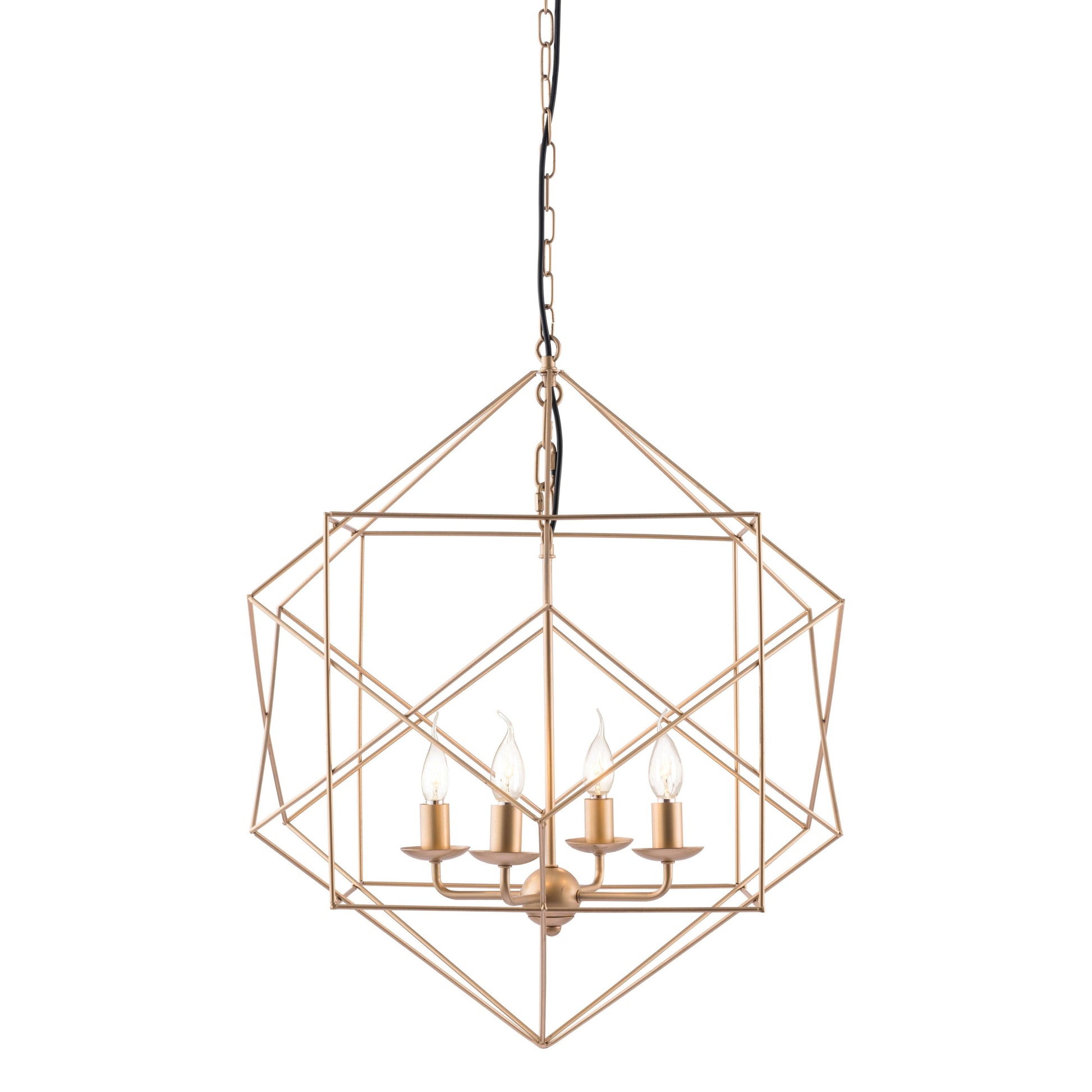 Golden Lighting Pendant Penta Ceiling Lamp Gold - Sideboards and Things Brand_Zuo Modern, Color_Gold, Depth_20-30, Finish_Hand Painted, Height_70-80, Materials_Metal, Metal Type_Steel, Product Type_Pendant, Width_20-30
