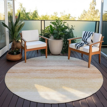 LOOMLAN Rugs Goldira Orange Washable Indoor-Outdoor Rug