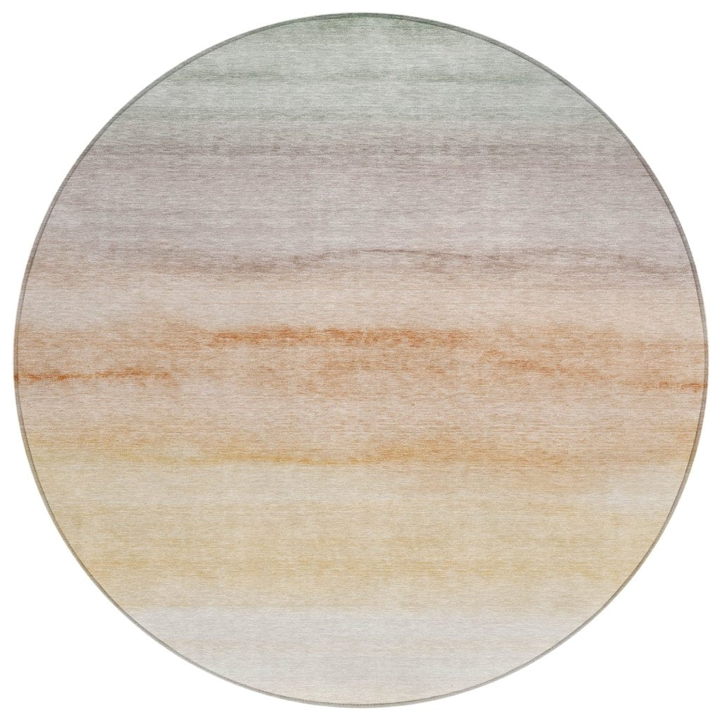 LOOMLAN Rugs Goldira Orange Washable Indoor-Outdoor Rug
