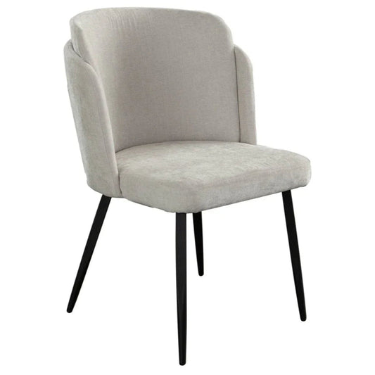 Diamond Sofa Grace Cream Fabric Armless Dining Chair (Set of 2)
