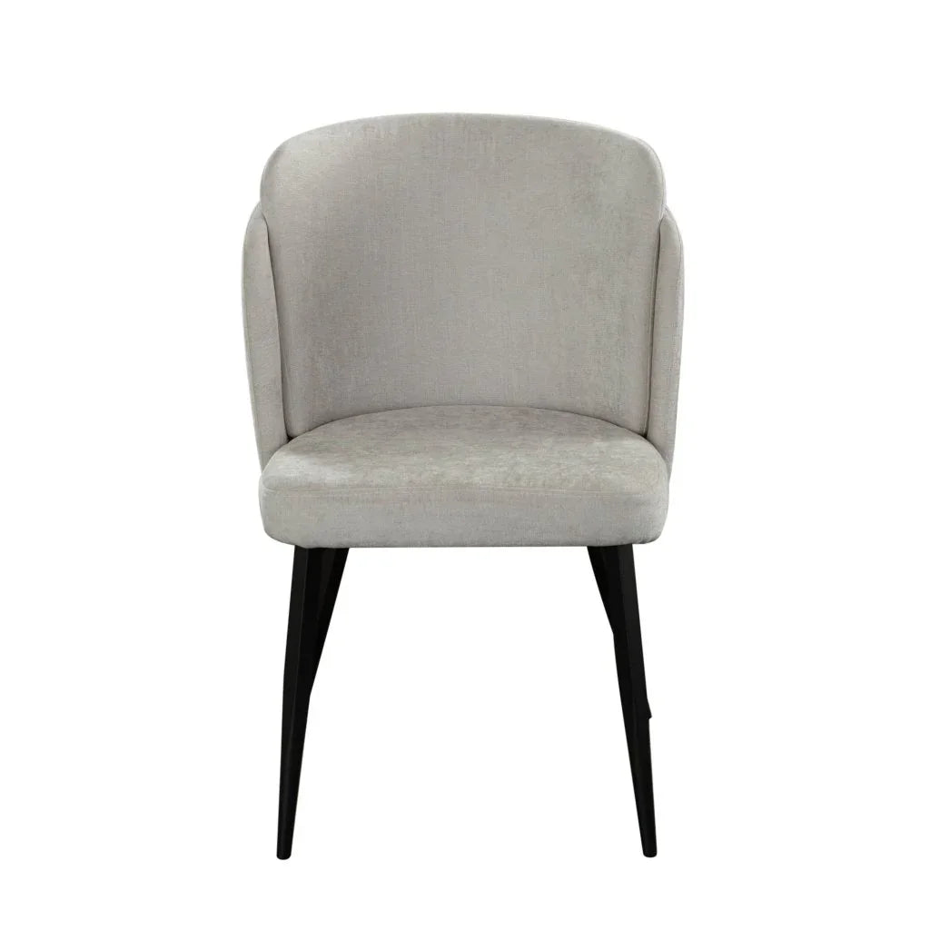 Grace Cream Fabric Armless Dining Chair (Set of 2) - LOOMLAN - Diamond Sofa - Dining Chairs