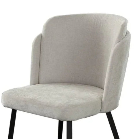 Grace Cream Fabric Armless Dining Chair (Set of 2) - LOOMLAN - Diamond Sofa - Dining Chairs