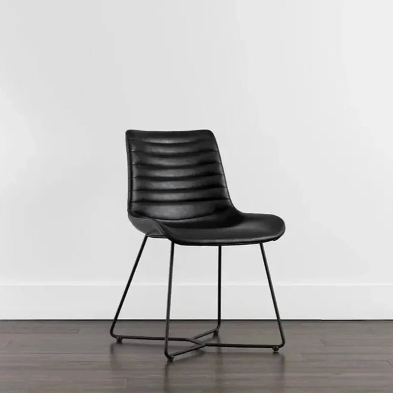 Gracen Leather Armless Dining Chair - LOOMLAN - SUNPAN - Dining Chairs