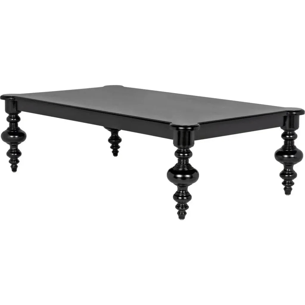 Noir Graff Rectangular Wood Coffee Table