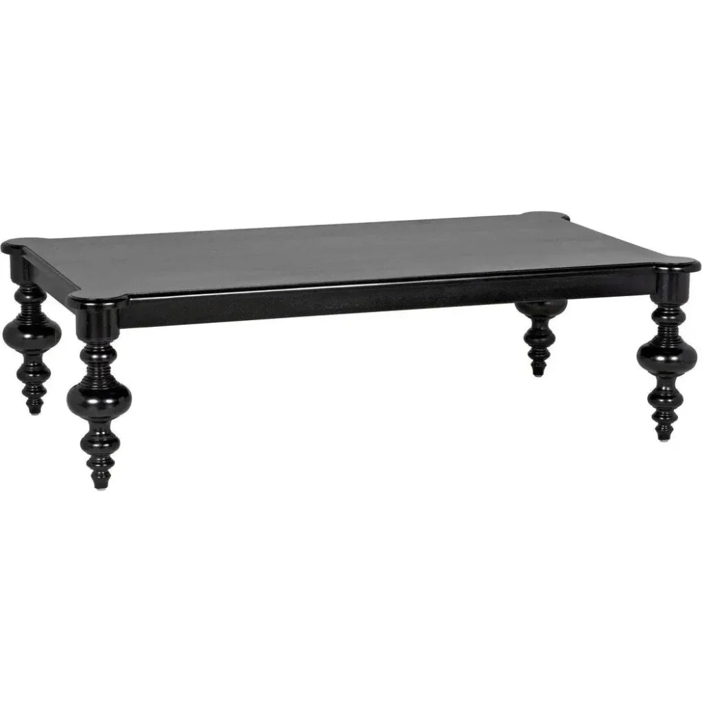 Noir Graff Rectangular Wood Coffee Table