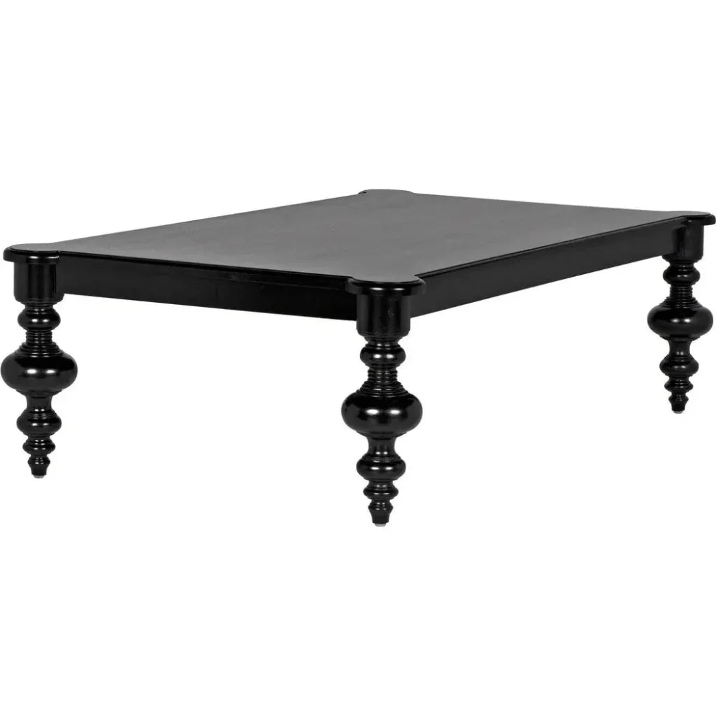 Noir Graff Rectangular Wood Coffee Table