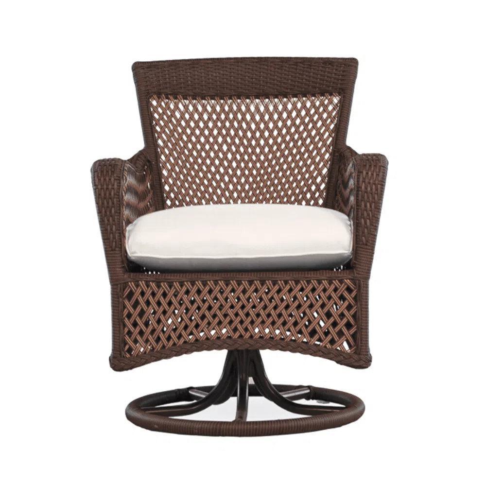 Grand Traverse Swivel Dining Armchair Sunbrella - LOOMLAN - Lloyd Flanders - Outdoor Dining Chairs