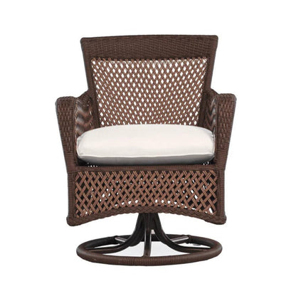 Grand Traverse Swivel Dining Armchair Sunbrella - LOOMLAN - Lloyd Flanders - Outdoor Dining Chairs