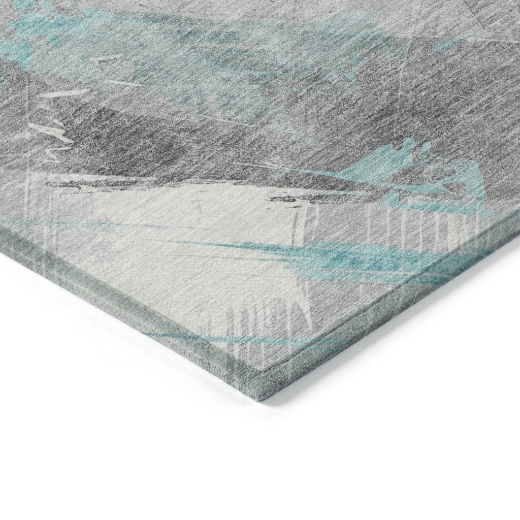 LOOMLAN Rugs Grandelux Teal Washable Indoor-Outdoor Rug