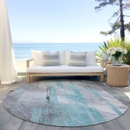 LOOMLAN Rugs Grandelux Teal Washable Indoor-Outdoor Rug