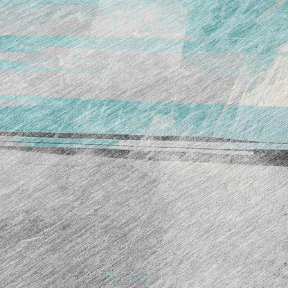 LOOMLAN Rugs Grandelux Teal Washable Indoor-Outdoor Rug