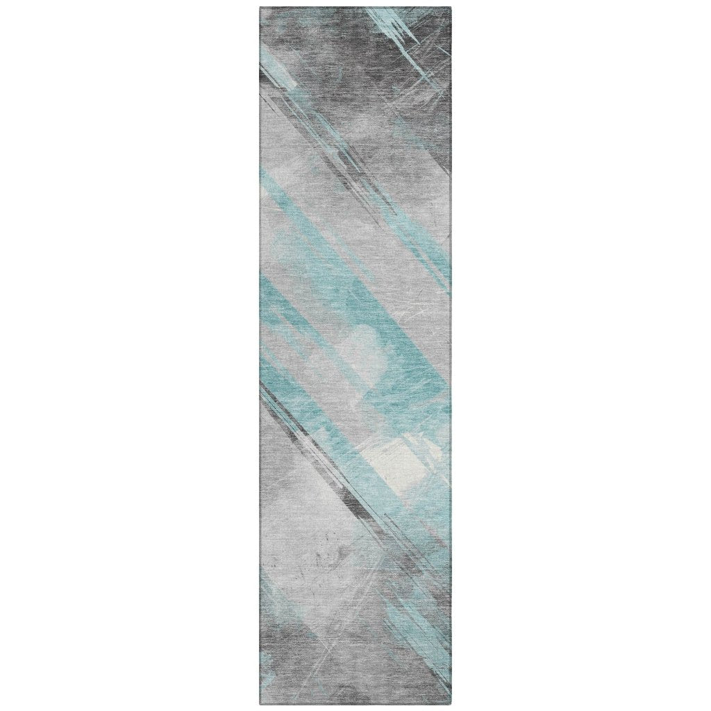 LOOMLAN Rugs Grandelux Teal Washable Indoor-Outdoor Rug