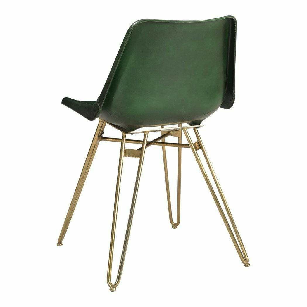 Green Dining Chair (Set Of 2) Green Leather Dining Retro Chairs - Sideboards and Things Back Type_Full Back, Back Type_With Back, Brand_Moe's Home, Color_Green, Legs Material_Metal, Materials_Metal, Materials_Upholstery, Metal Type_Iron, Number of Pieces_2PC Set, Product Type_Dining Height, Seat Material_Upholstery, Shape_Armless, Upholstery Type_Leather, Upholstery Type_Top Grain Leather