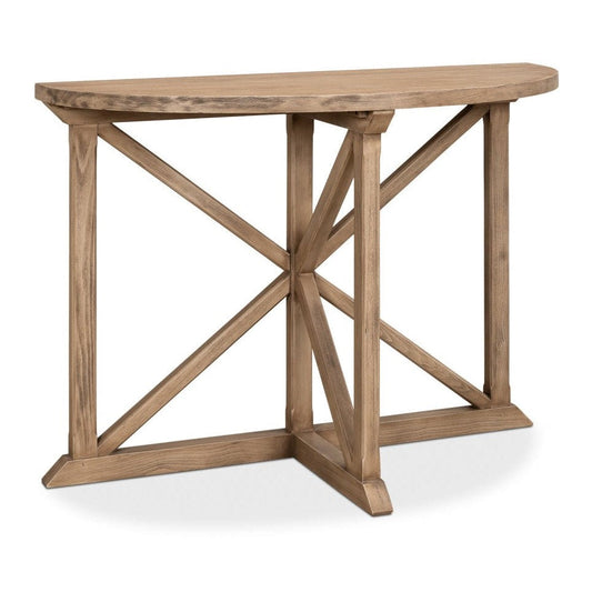 Sarreid Gregorio Vineyards Half Moon Design Console Table