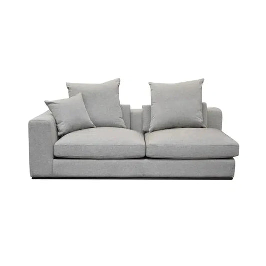 Grey Linen Sullivan Modular Left Facing Sofa Chaise Alba Stone Linen - Sideboards and Things Back Type_Loose Back, Brand_LH Imports, Color_Gray, Modular Component_Chaise, Orientation_L-Shaped, Orientation_Left Facing, Product Type_Modular, Upholstery Type_Fabric Blend, Width_80-90