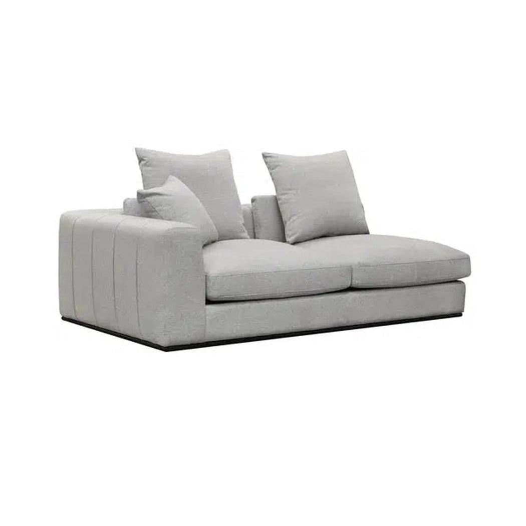 Grey Linen Sullivan Modular Left Facing Sofa Chaise Alba Stone Linen - Sideboards and Things Back Type_Loose Back, Brand_LH Imports, Color_Gray, Modular Component_Chaise, Orientation_L-Shaped, Orientation_Left Facing, Product Type_Modular, Upholstery Type_Fabric Blend, Width_80-90