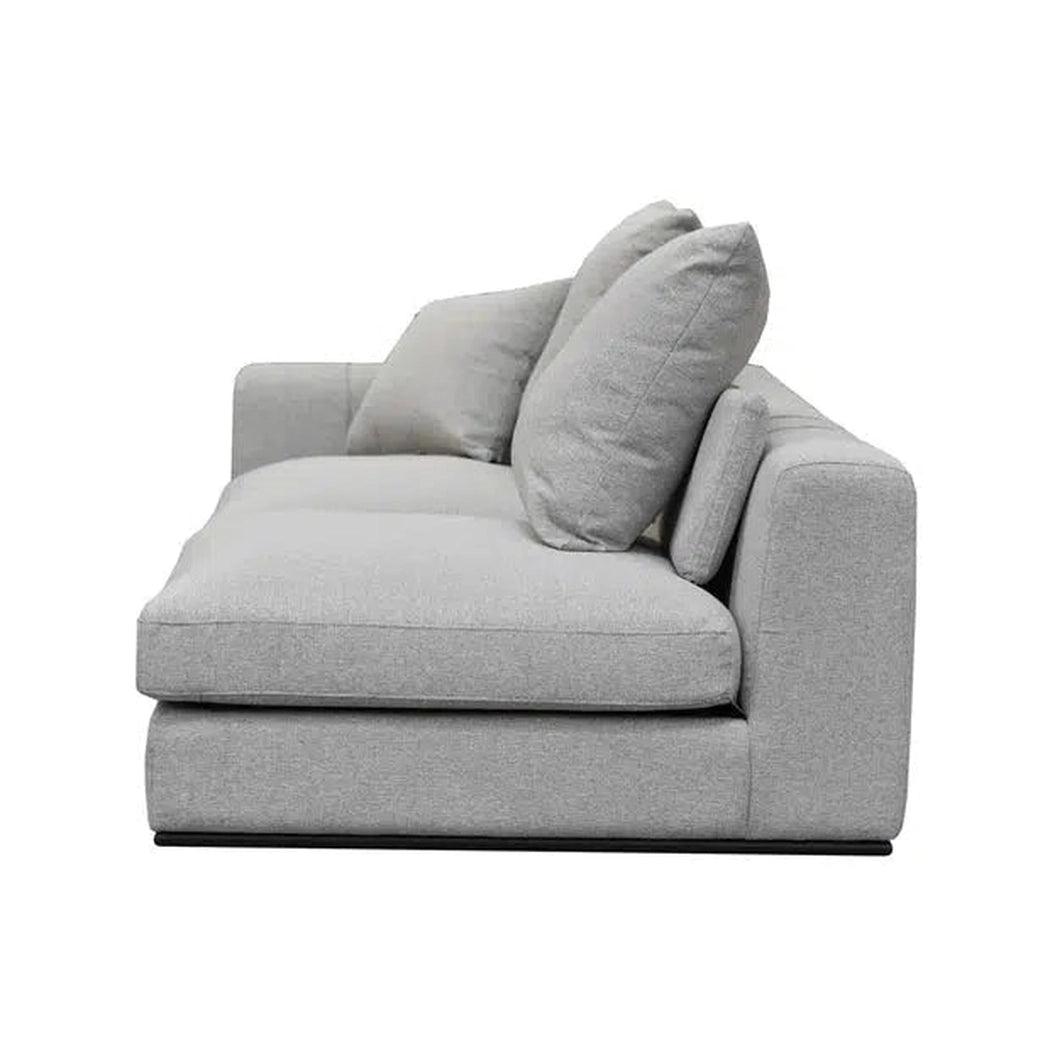 Grey Linen Sullivan Modular Left Facing Sofa Chaise Alba Stone Linen - Sideboards and Things Back Type_Loose Back, Brand_LH Imports, Color_Gray, Modular Component_Chaise, Orientation_L-Shaped, Orientation_Left Facing, Product Type_Modular, Upholstery Type_Fabric Blend, Width_80-90