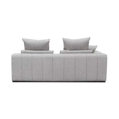 Grey Linen Sullivan Modular Left Facing Sofa Chaise Alba Stone Linen - Sideboards and Things Back Type_Loose Back, Brand_LH Imports, Color_Gray, Modular Component_Chaise, Orientation_L-Shaped, Orientation_Left Facing, Product Type_Modular, Upholstery Type_Fabric Blend, Width_80-90