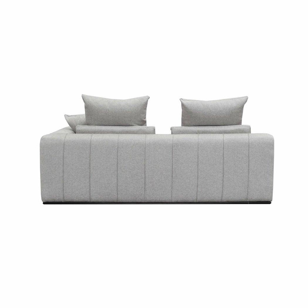 Grey Linen Sullivan Modular Right Facing Chaise Sofa Alba Stone Linen - Sideboards and Things Back Type_Loose Back, Brand_LH Imports, Color_Gray, Modular Component_Chaise, Orientation_L-Shaped, Orientation_Left Facing, Orientation_Right Facing, Product Type_Modular, Upholstery Type_Fabric Blend