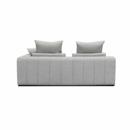 Grey Linen Sullivan Modular Right Facing Chaise Sofa Alba Stone Linen - Sideboards and Things Back Type_Loose Back, Brand_LH Imports, Color_Gray, Modular Component_Chaise, Orientation_L-Shaped, Orientation_Left Facing, Orientation_Right Facing, Product Type_Modular, Upholstery Type_Fabric Blend