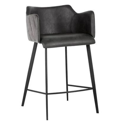Griffin Leather Modern Counter Stool