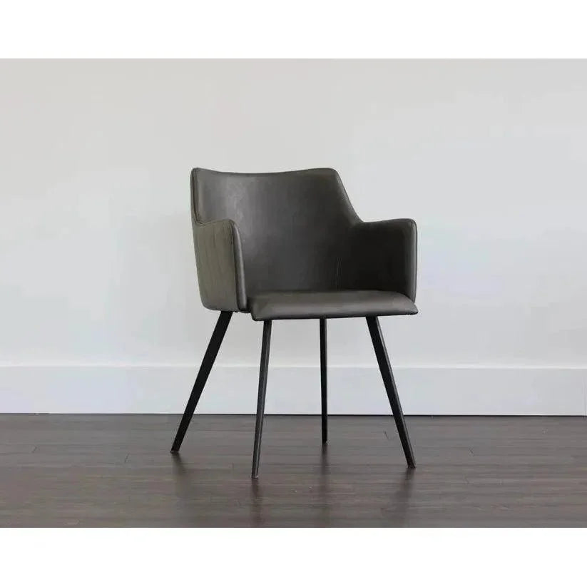 SUNPAN Griffin Leather Modern Dining Armchair