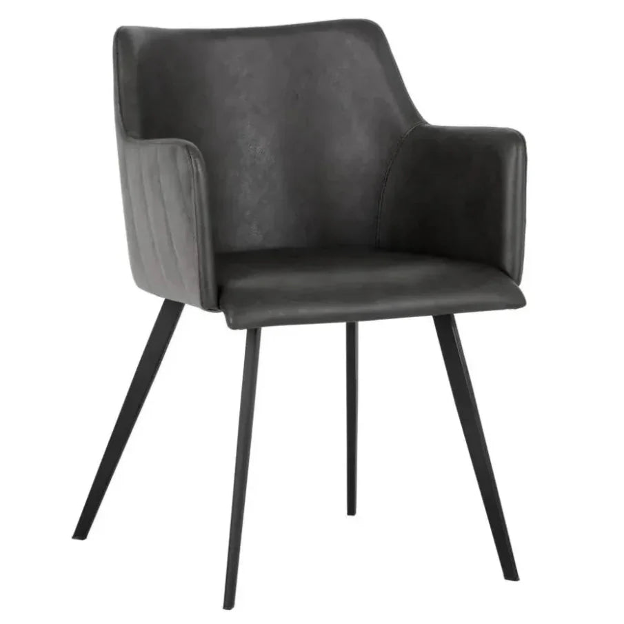 SUNPAN Griffin Leather Modern Dining Armchair