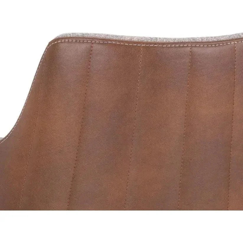 SUNPAN Griffin Leather Modern Dining Armchair
