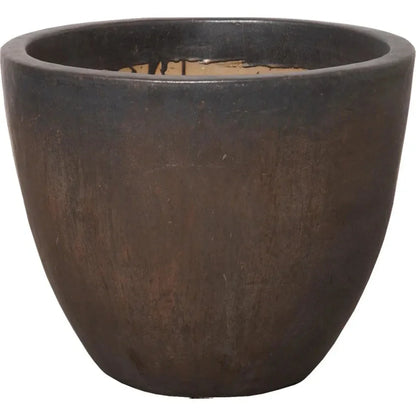 Gunmetal Ceramic Round Pot