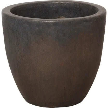 Gunmetal Ceramic Round Pot