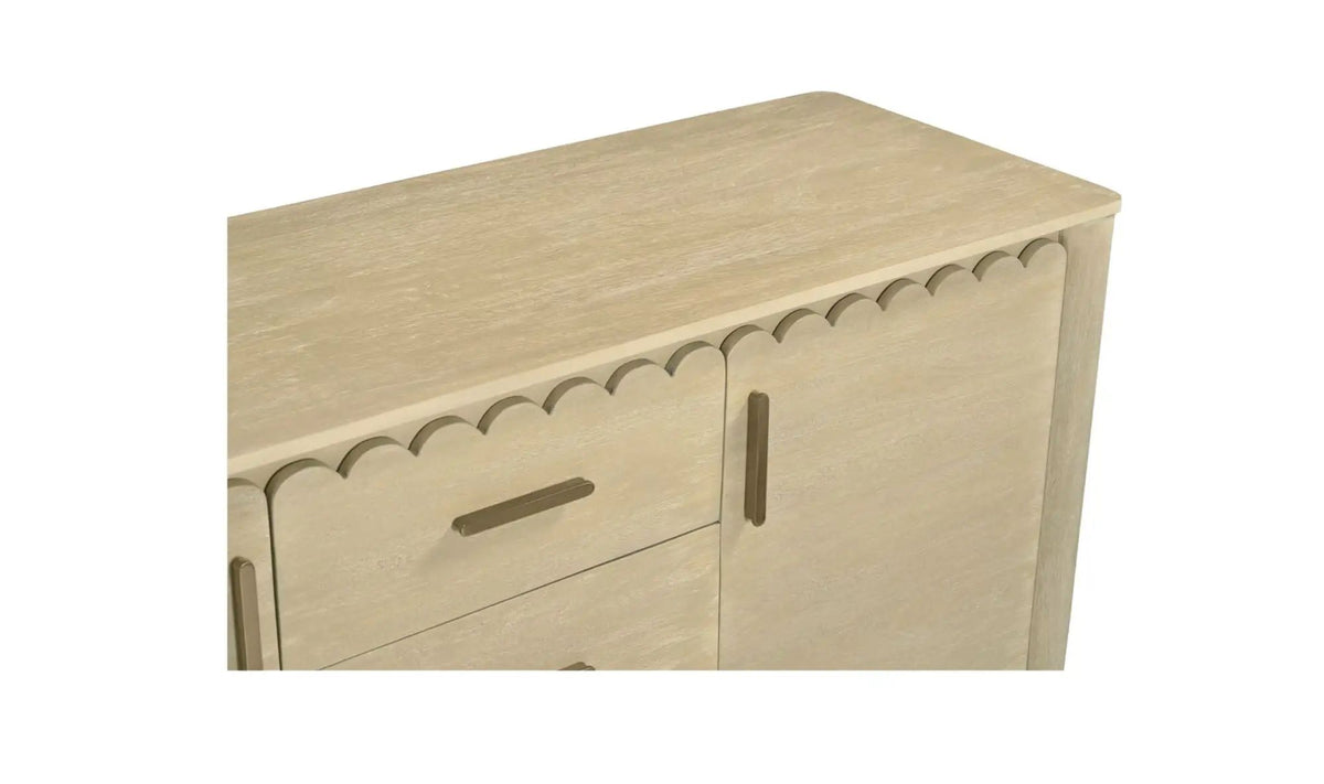 Wiley Three Drawers Wood Sideboard