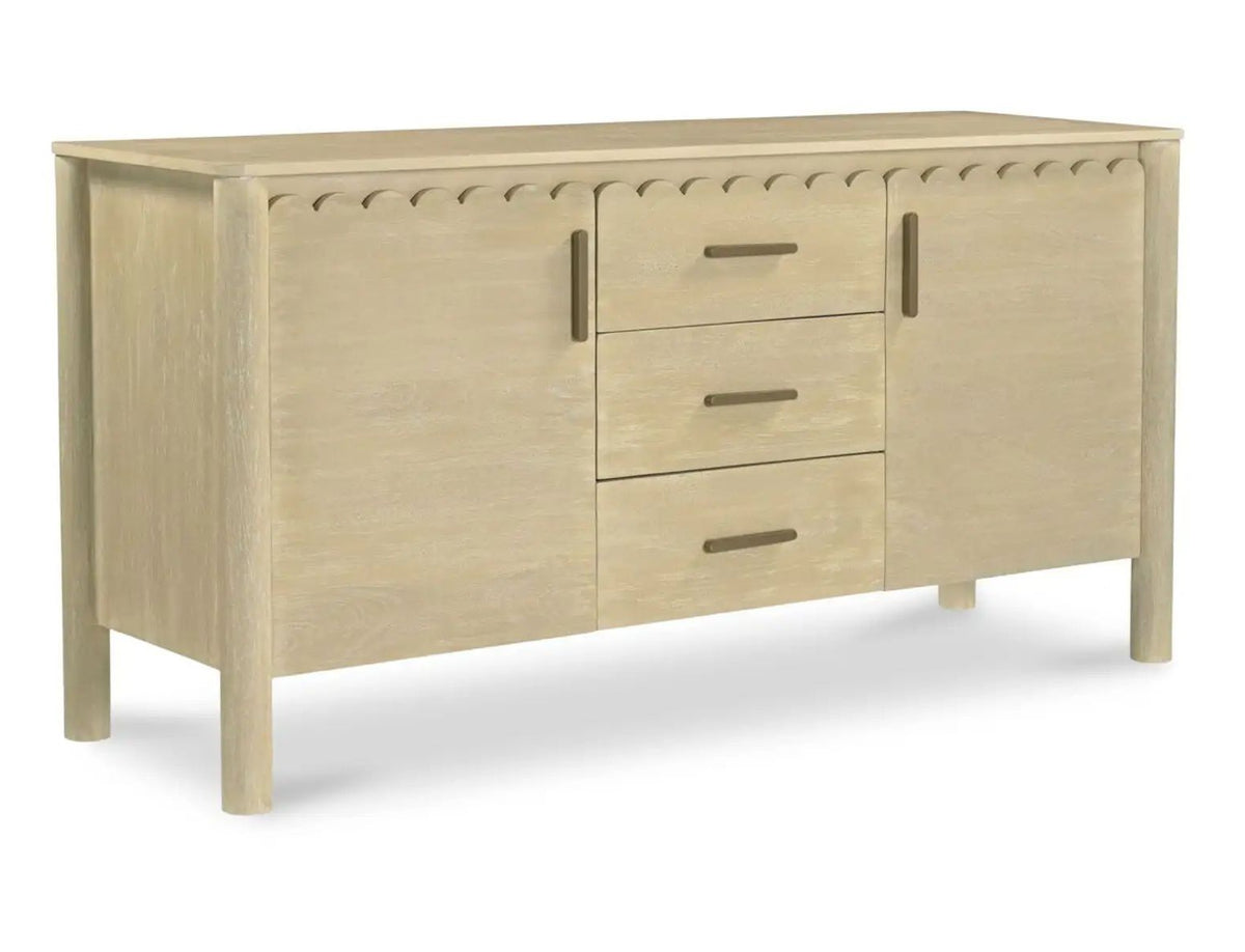Wiley Three Drawers Wood Sideboard