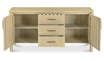 Wiley Three Drawers Wood Sideboard