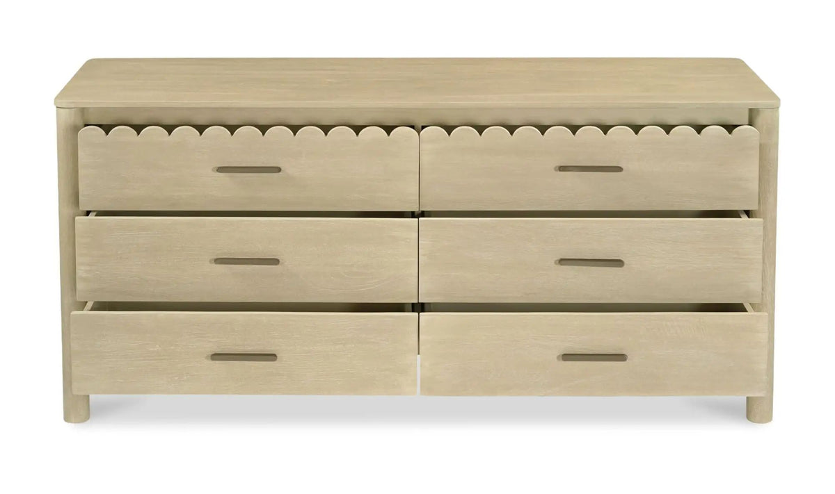 Wiley Six Drawers Wood Dresser