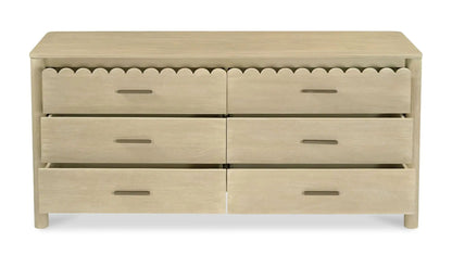 Wiley Six Drawers Wood Dresser