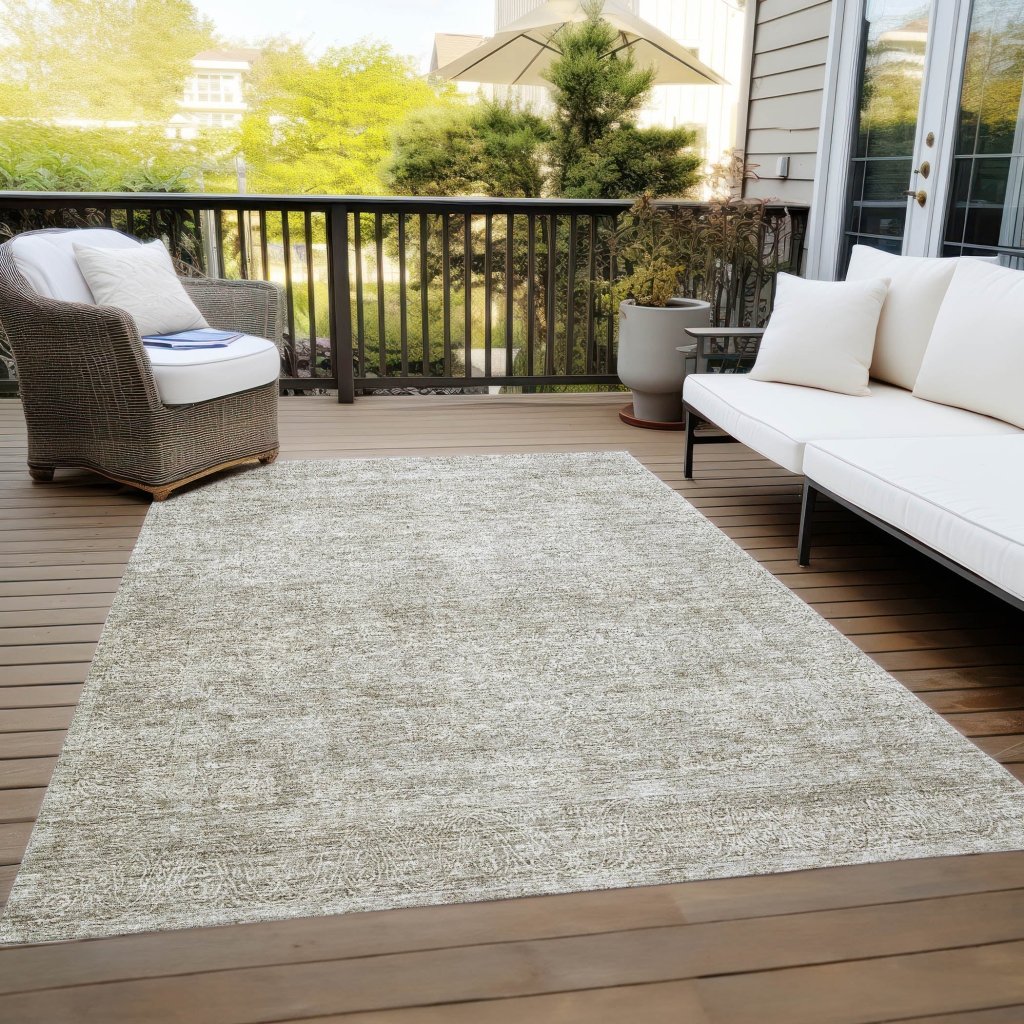 LOOMLAN Rugs Halora Ivory Washable Indoor-Outdoor Rug